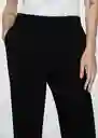 Pantalón Tortuga Negro Talla 40 Mujer Mango