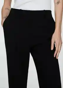 Pantalón Tortuga Negro Talla 40 Mujer Mango