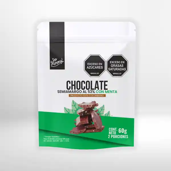 Miniso Snack Chocolate Semiamargo 53% Menta 60 g