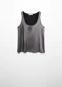 Top Xlame Gris Talla L Mujer Mango