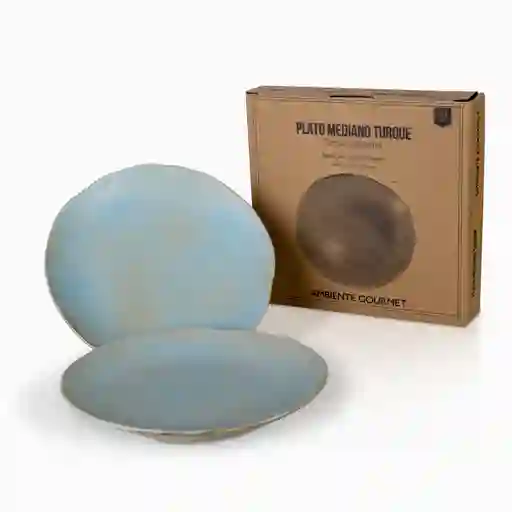 Ambiente Gourmet Set Plato Mediano Turque 20.5 cm
