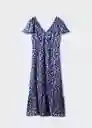 Vestido Flori Azul Talla XL Mujer Mango