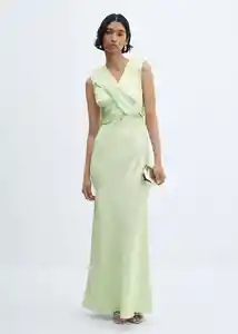 Vestido Lirio-A Verde Talla L Mujer Mango