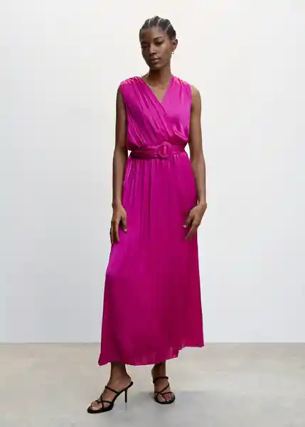 Vestido Romina Fucsia Talla S Mujer Mango