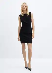 Vestido Paloma Negro Talla XL Mujer Mango