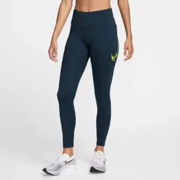 Nike Pantalón W Fast mr 7/8 Tight sw Azul Para Mujer Talla XS