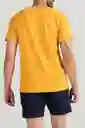 ONeill Camiseta Slim Fit Hybrid Cube Masculina Mostaza Talla XL