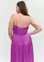 Vestido Isidi Fucsia Talla XL Mujer Mango