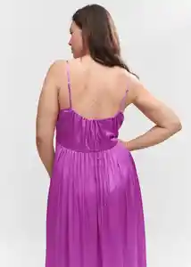 Vestido Isidi Fucsia Talla XL Mujer Mango