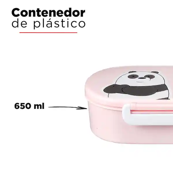 Miniso Contenedor Para Comida Panda Osos Escandalosos