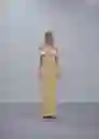 Vestido Paris Amarillo Pastel Talla M Mujer Mango