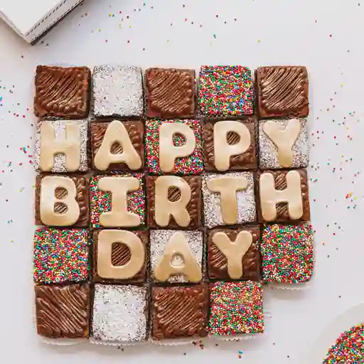Caja x24 brownies de milo happy birthday