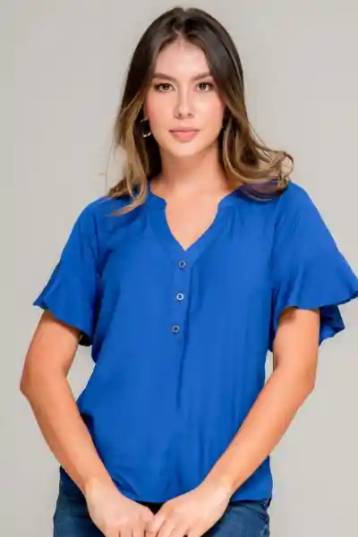 Blusa Anatta Color Azul Klain Talla XL Ragged