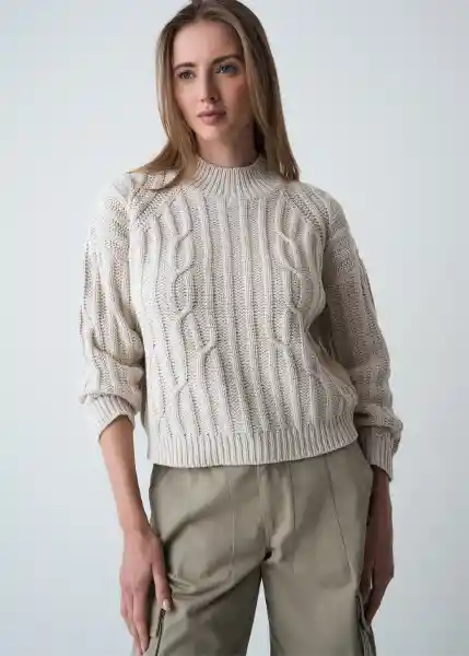 Tejido Mujer Crudo Ballueca Claro Talla M Naf Naf