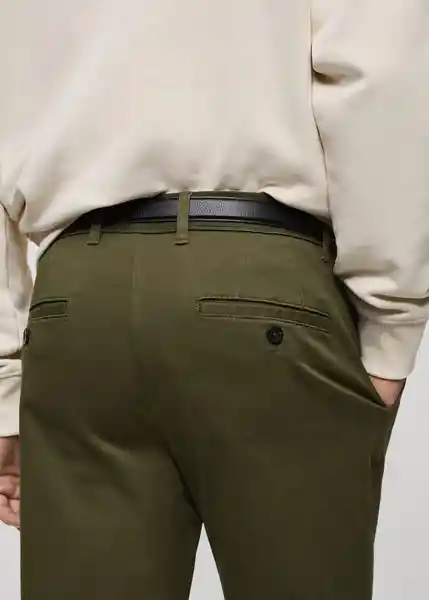 Pantalón Prato Khaki Talla 40 Hombre Mango