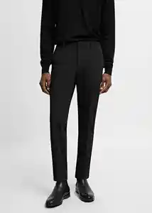Pantalón Paulo Negro Talla 38 Hombre Mango