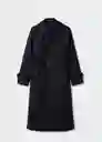 Gabardina Trench Lolipop Negro Talla XL Mujer Mango