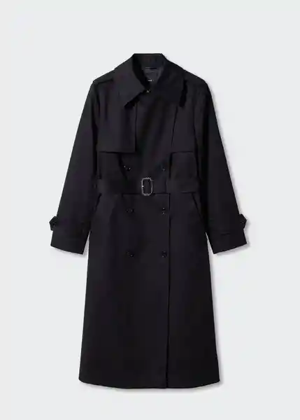 Gabardina Trench Lolipop Negro Talla XL Mujer Mango