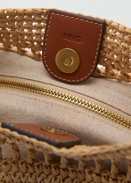 Bolso M Sifnos Cuero Talla 99 Mujer Mango