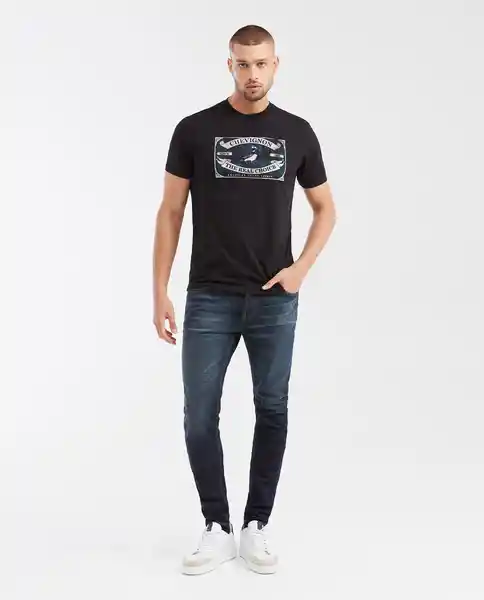 Camiseta Duck Graphic Negro Sombrio Ultraoscuro T L Chevignon