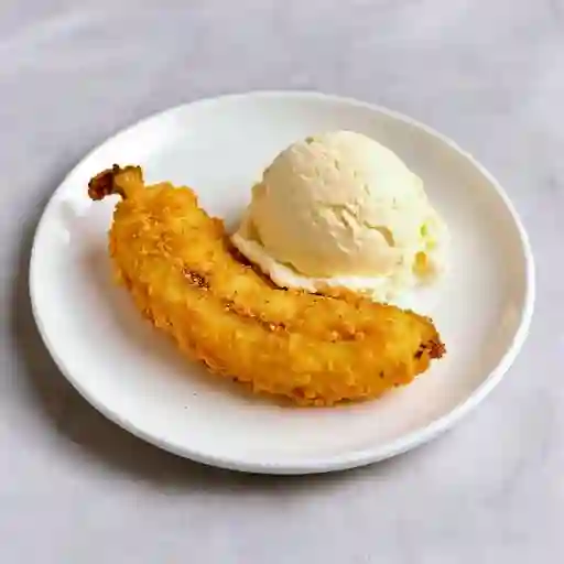 Banana Tempura con Helado