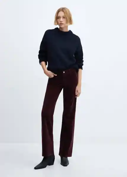 Pantalón Jean Fionap Vino Talla 42 Mujer Mango