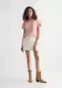 Falda Yoke Off White Talla 19 Teen Niñas Mango