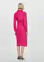 Vestido Carola Fucsia Talla XS Mujer Mango