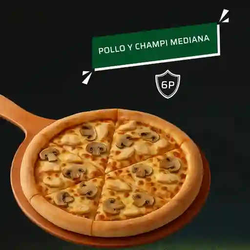 Pollo y champiñones mediana