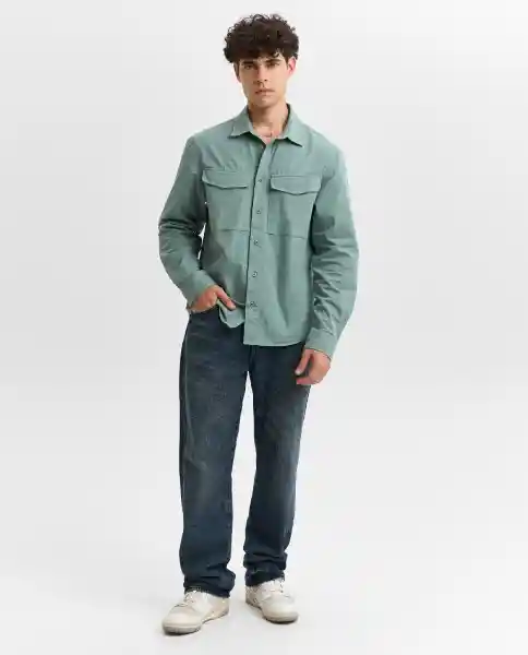 Camisa Hombre Gris Talla M 819G500_GRI175110 Americanino