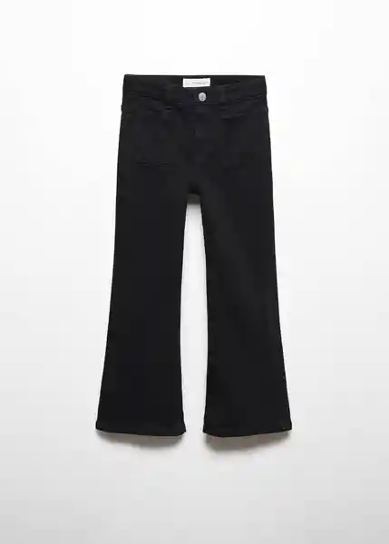 Jean Flare Tejano Niñas Negro Talla 10 Mango