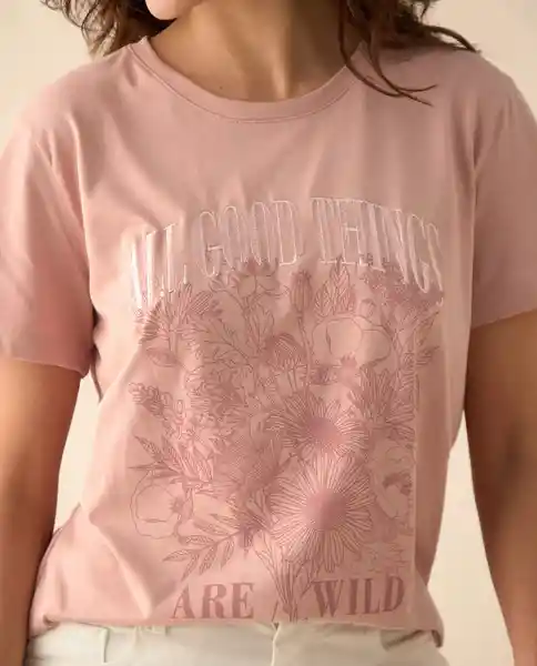 Camiseta Rosa Melón Claro Talla S 101G102 Esprit