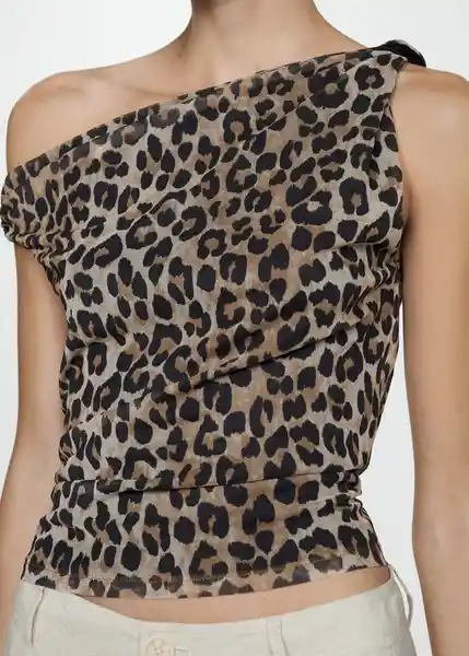 Top Leo Camel Talla XS Mujer Mango