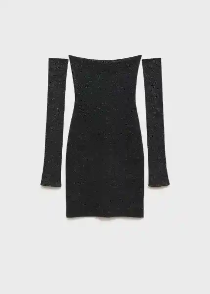 Vestido Holly Negro Talla XL Mujer Mango