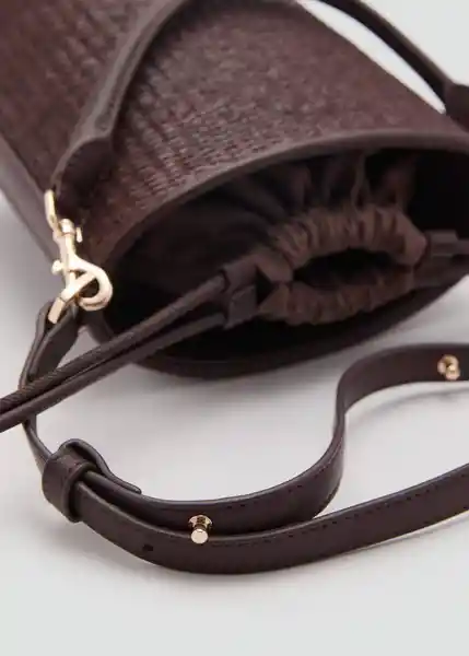 Bolso P Coin Chocolate Talla 99 Mujer Mango