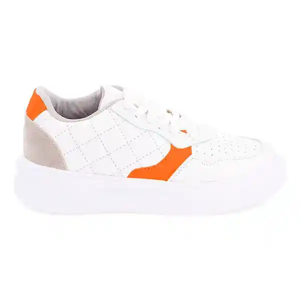 Tenis Terry Blanco Naranja Talla 40