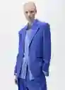 Blazer Americana Palma Azul Talla XS Mujer Mango