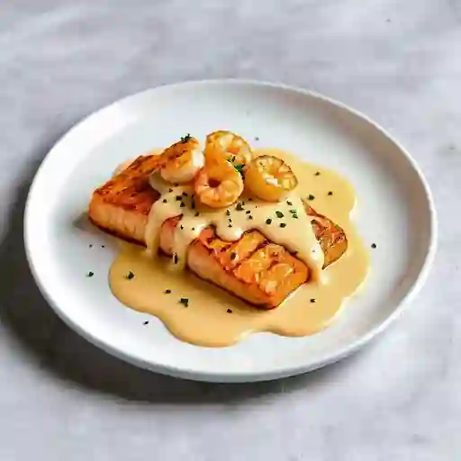 Salmón salteado criollo