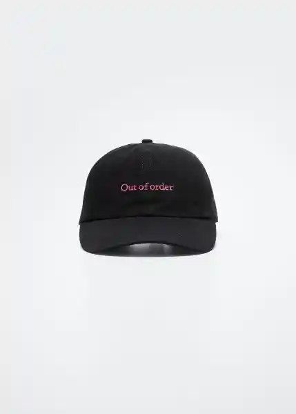 Gorra Cuote Negro Talla 99 Mujer Mango