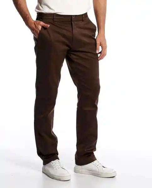 Pantalon Khakis Portland Cafe Oscuro Talla 30 Hombre Chevignon