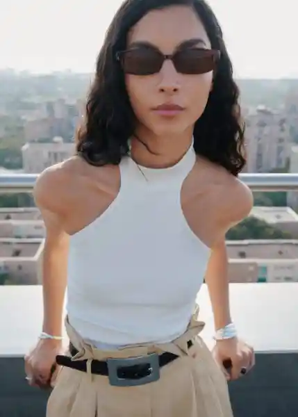 Gafas de Sol Belle Marrón Talla 99 Mujer Mango