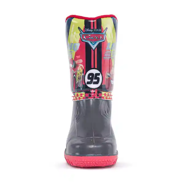 Disney Botas de Lluvia Cars Majid Para Niño Gris y Rojo T. 31