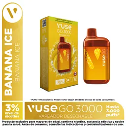 Vapeador Go Banana Ice 3000 Puffs 34 Ml VUSE 1 und