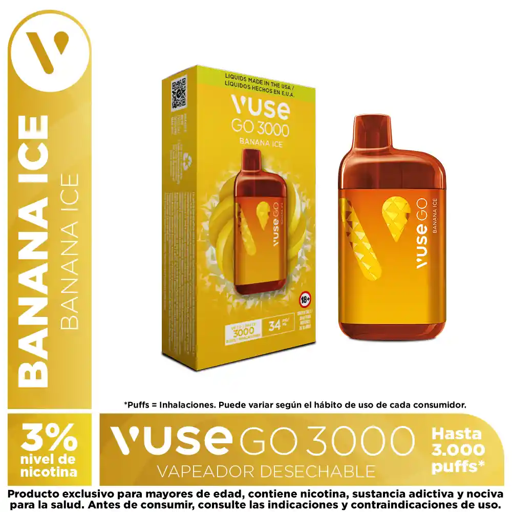 Vuse Go 3000 Banana Ice 34Mg