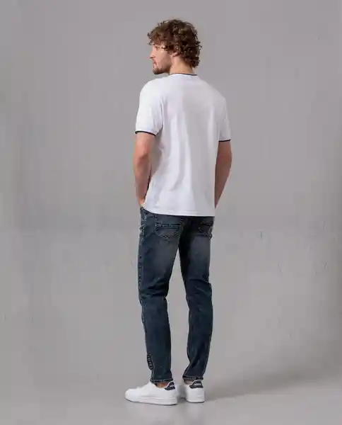Jean Súper Slim Hombre Azul Alférez Oscuro Talla 28 65722 Rifle