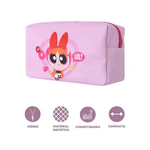 Cosmetiquera de Corazón Las Chicas Superpoderosas Rosa Miniso