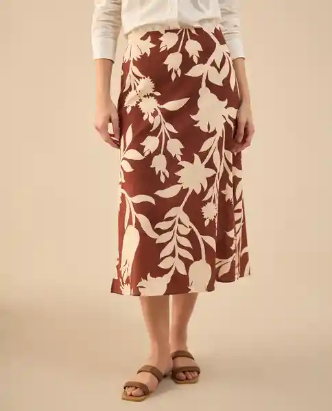 Falda Café Morgan Oscuro Talla 10 642G001 Esprit