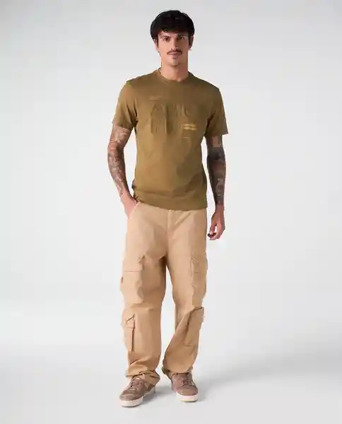 Camiseta Hombre Café Talla L 842G002_CAF180830 Americanino