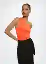 Top Asim Naranja Talla M Mujer Mango