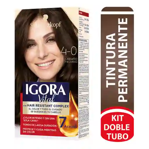 Igora Tinte Vital Permanente 4-0 Castaño Mediano